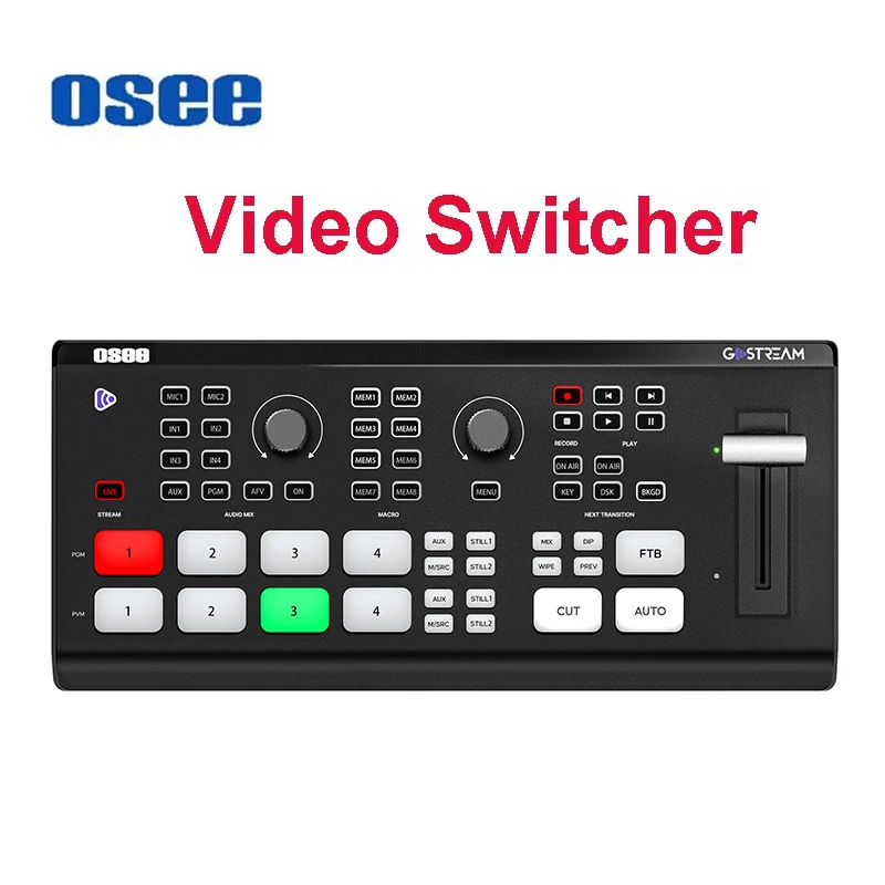 

OSEE GoStream Deck 4K Video Switcher 8-Channels USB HDMI-compatible Input Output for Live Streaming