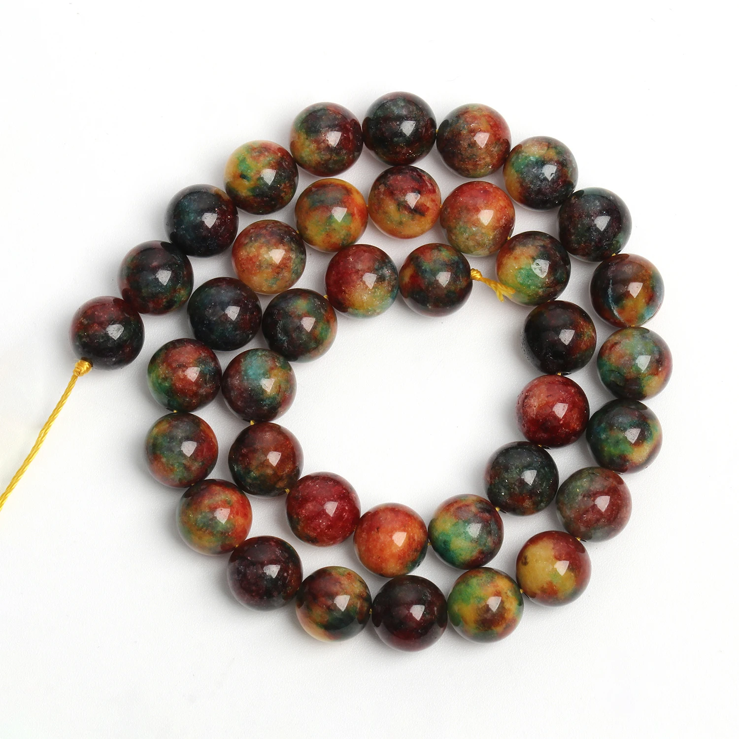 Wholesale Natural Stone Round Dragon Vein Agate 6 8 10mm Loose Spacer Beads for Jewelry Making DIY Gift Bracelets Necklace 15\'\'