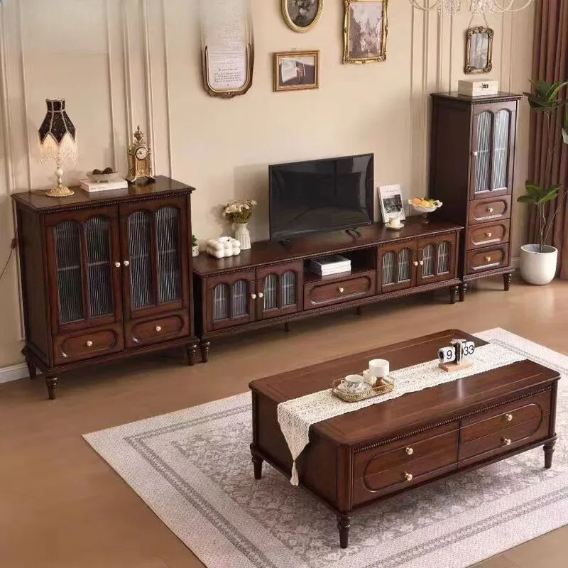 

cabinet simple retro floor storage cabinet medium antique small apartment living room wine cabinet coffee table combination