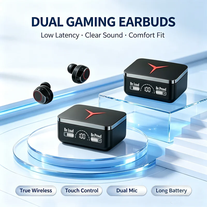 Original TWS Wireless Headphones Gaming Earphone Bluetooth 5.3 Sport Earbuds Music Headsets Apply to smartphones