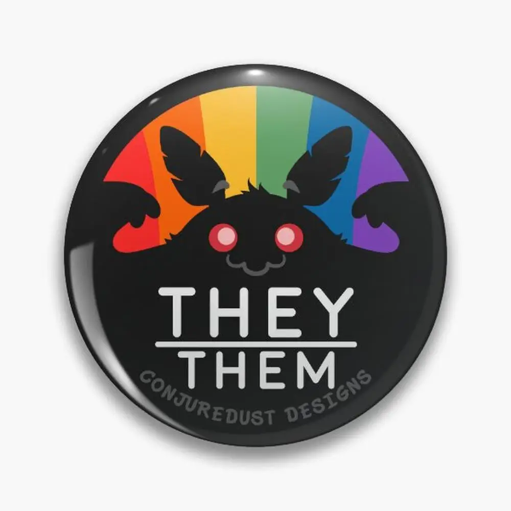 Cryptid Pronouns: They/Them Pin Buttons Brooches  Jewelry Accessory Customize Brooch Fashion Lapel Badges