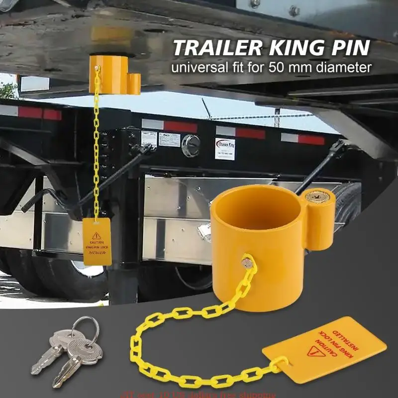 Standard Duty King Pins Lock with 2 Keys, Anti theft King Pins Lock Container Trailer RVs 5th Wheel Campers Trailer