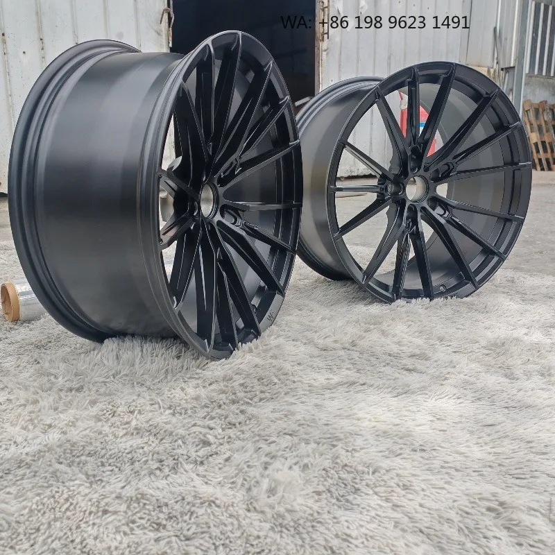 High-end customized deep concave forged alloy wheel hub, multi-inch single-piece sport rims, 5×3 PCD, gold polished finish