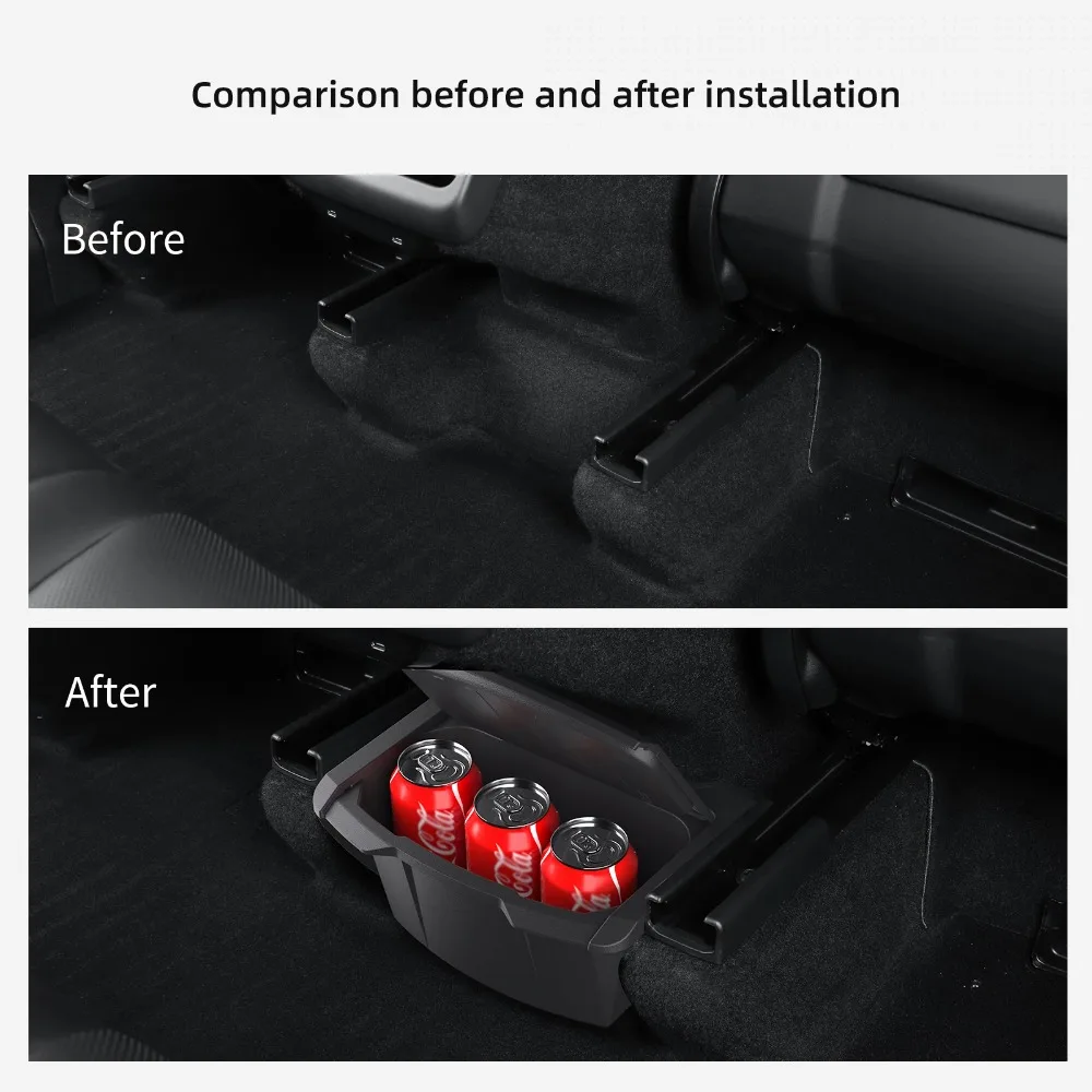 Rear Armrest Storage Box Organizer Tidying For Tesla Model Y Juniper 2025‑2026 Center Console Car Interior Decor Accessories