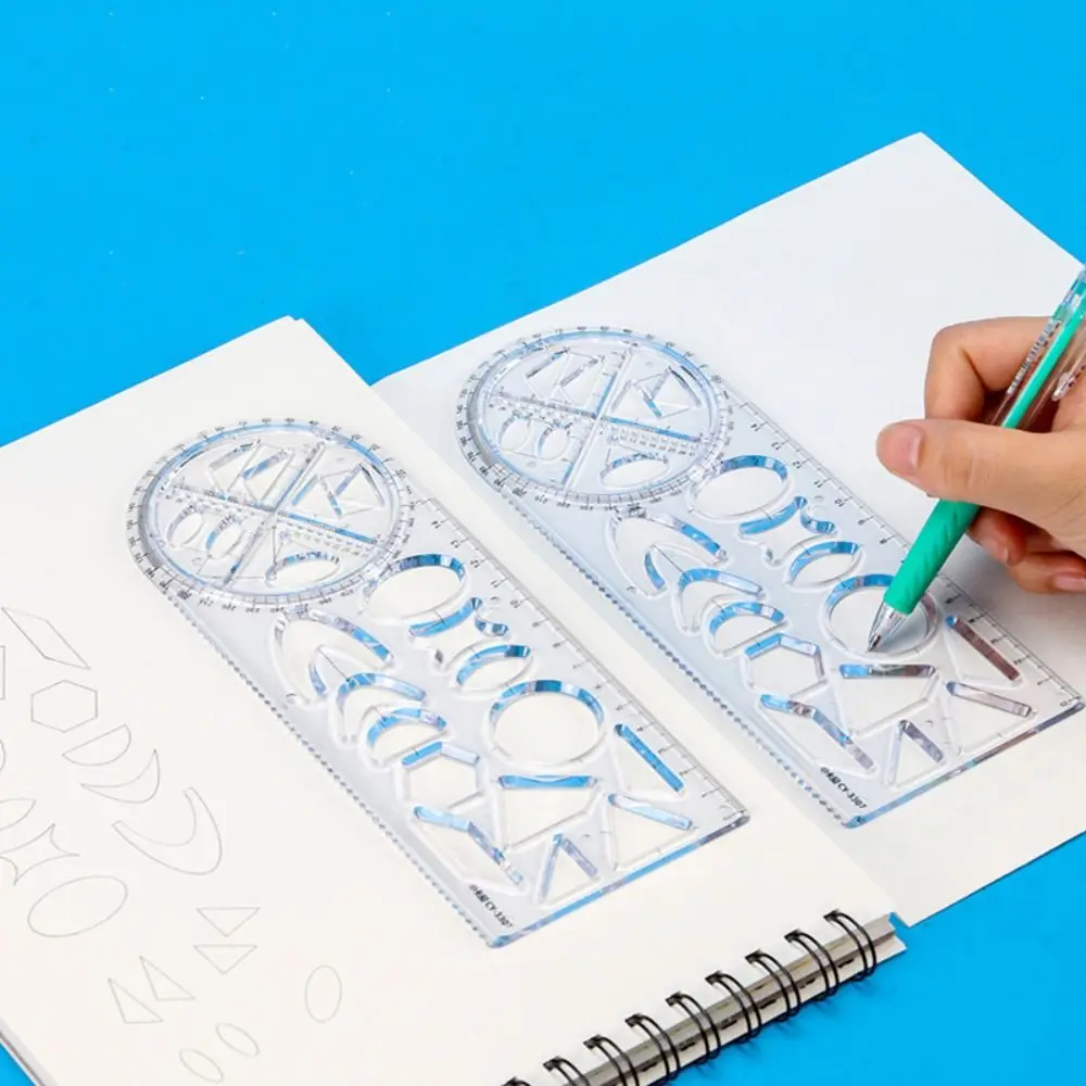 

New School Office Supplies Creative Stationery Students Geometric Drawing Protractor Learning Measuring Tool Ruler