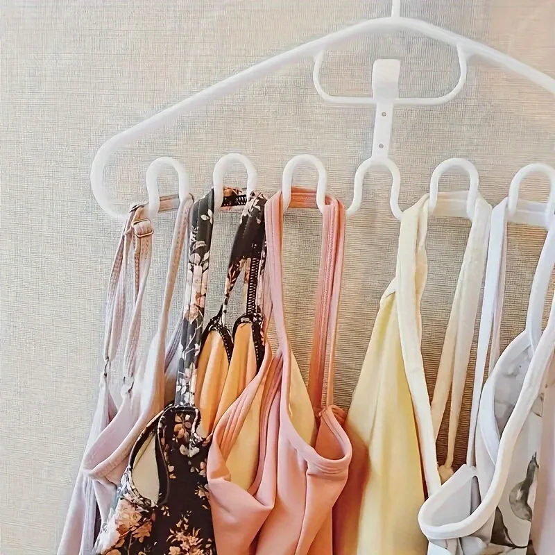 2pcs Durable Plastic Clothes Hangers Set with Adjustable Clips – Multipurpose Space-Saving Storage Organizer for Pants, Ties