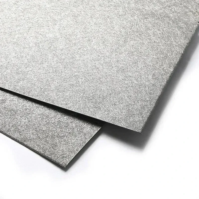 Thick High Purity Fiber Paper Gas Diffusion Layer Fiber Sintered Felt For Fuel Cell Customize 0.15-1mm