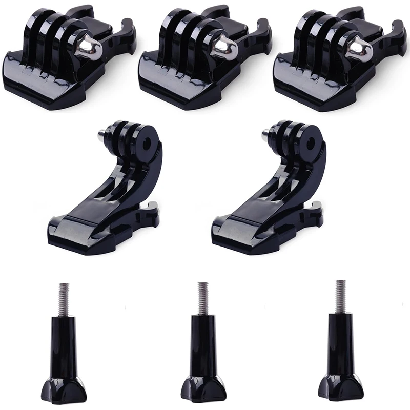 Uchwyt J-Hook, mocowanie na kask, podstawka do GoPro Hero 13 12 11 10 9, Insta 360 X5 X4, DJI Action 6 4 5 Pro, OSMO 360, akcesoria