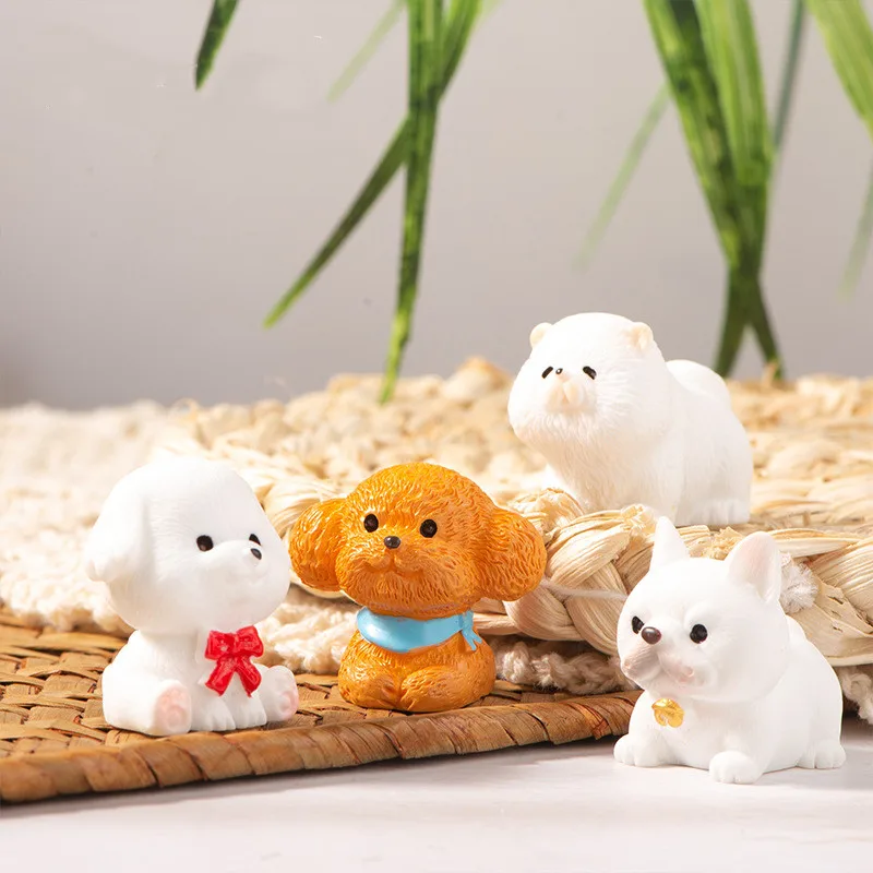 Figurines Miniatures Cute Dog Puppy Animal Micro Landscape Ornaments For Home Decorations Gift Decor for Room Desk Accessories