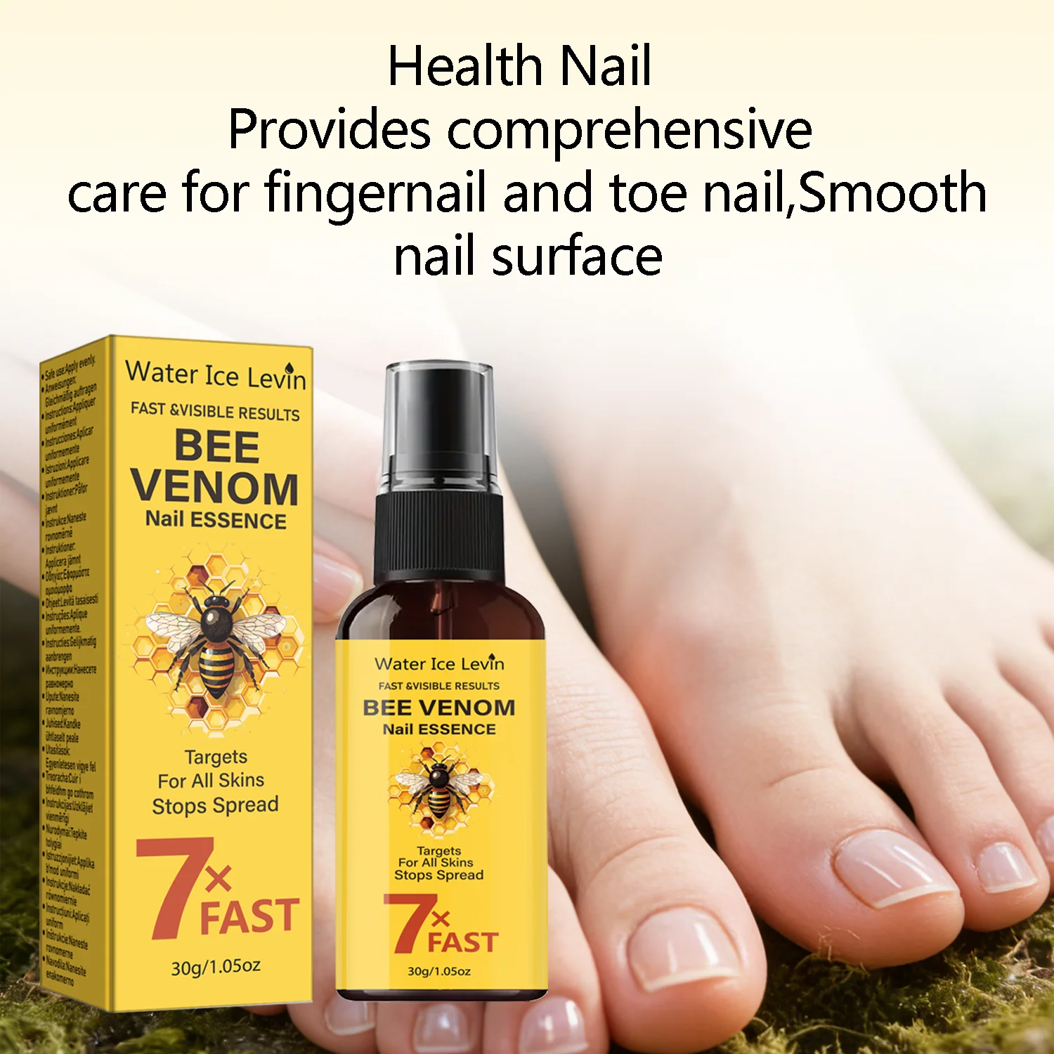 Bee Venom Nail Essence - 7X Fast Acting, Stops Spread, Suitable for All Skins, Professional Nail Care Solution