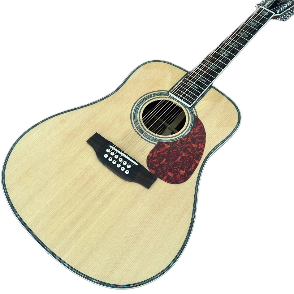 

Made in China, 41 inch original acoustic guitar, acoustic acoustic guitar 12 strings, real picture, with pickup, free delivery