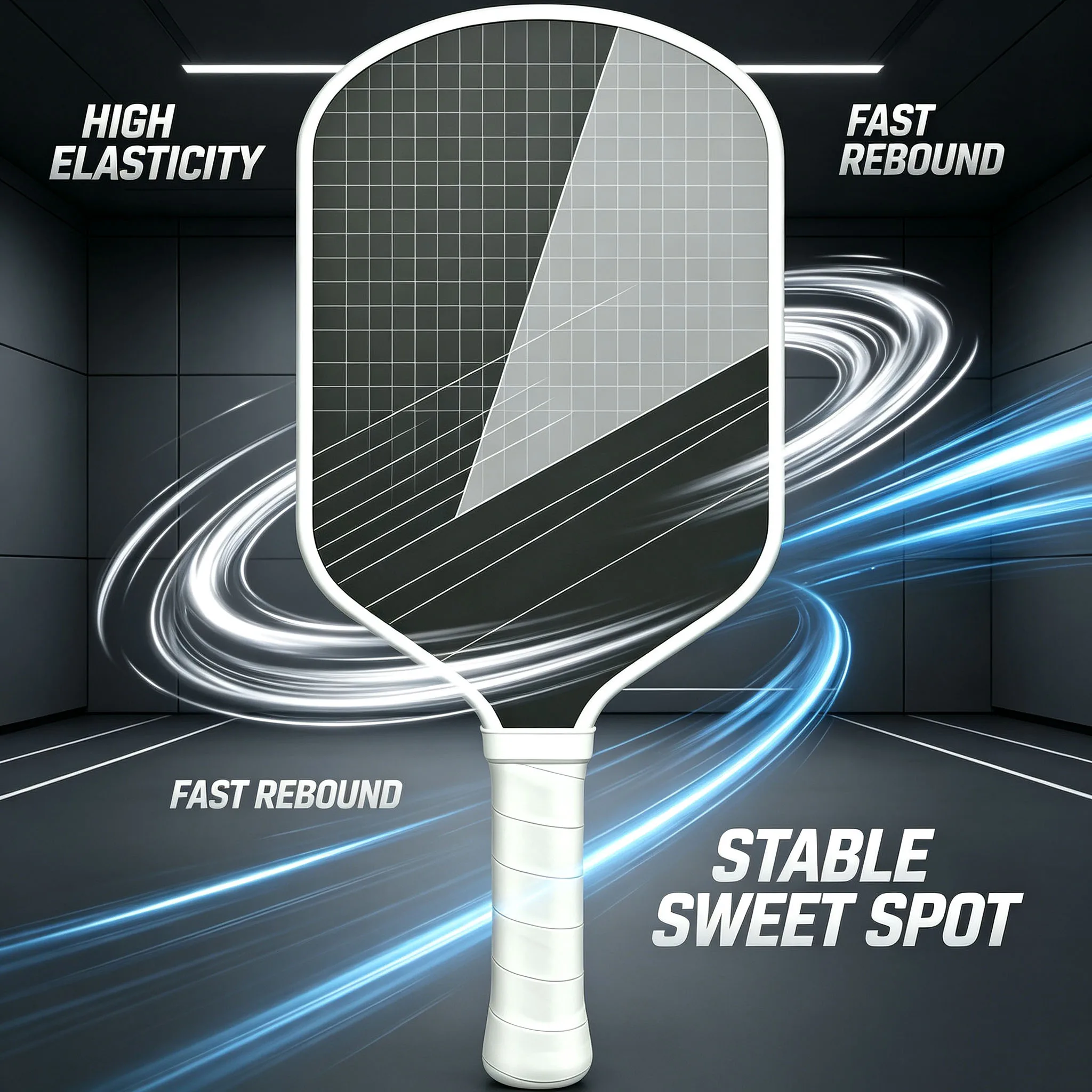 Professional T700 Carbon Fiber Pickleball Paddle Thermoformed Integrated PP Honeycomb Core Durable And Impact Resistant