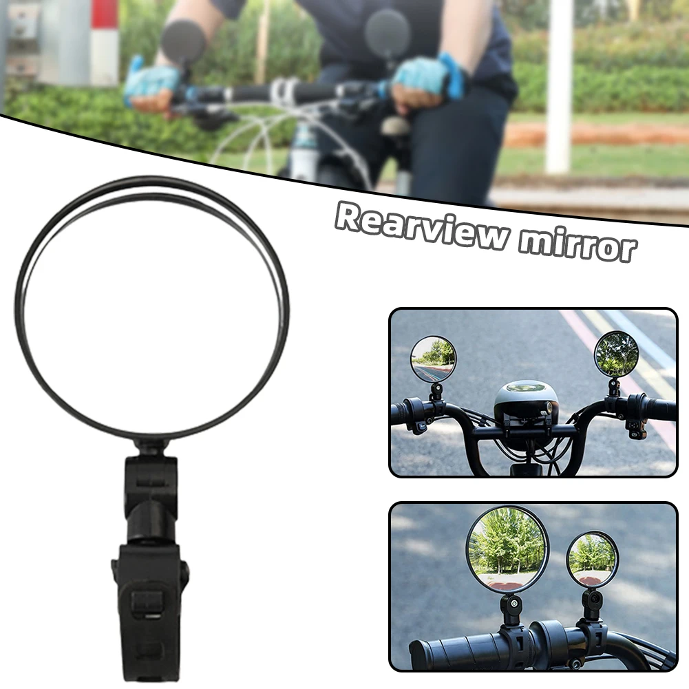 360° Rotatable Bike Mirror With 2-Piece Adjustables Strap Rear View Mirror For Motorcycle Bike