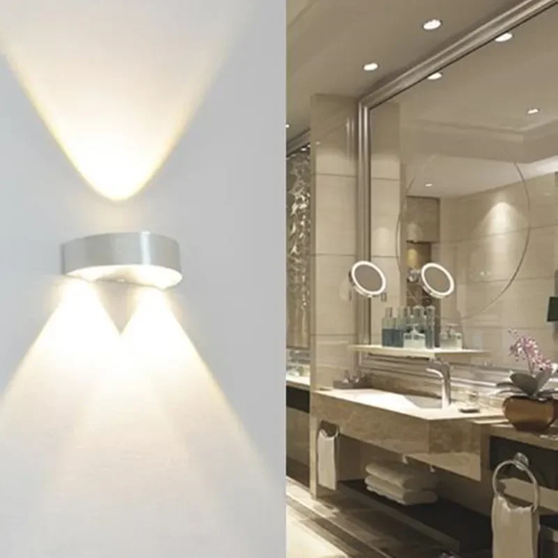 

2Pcs/Lots Wall Lamps Indoor LED 3W AC110/220V Modern Sconce Lighting Living Room Bedroom Bedside Light