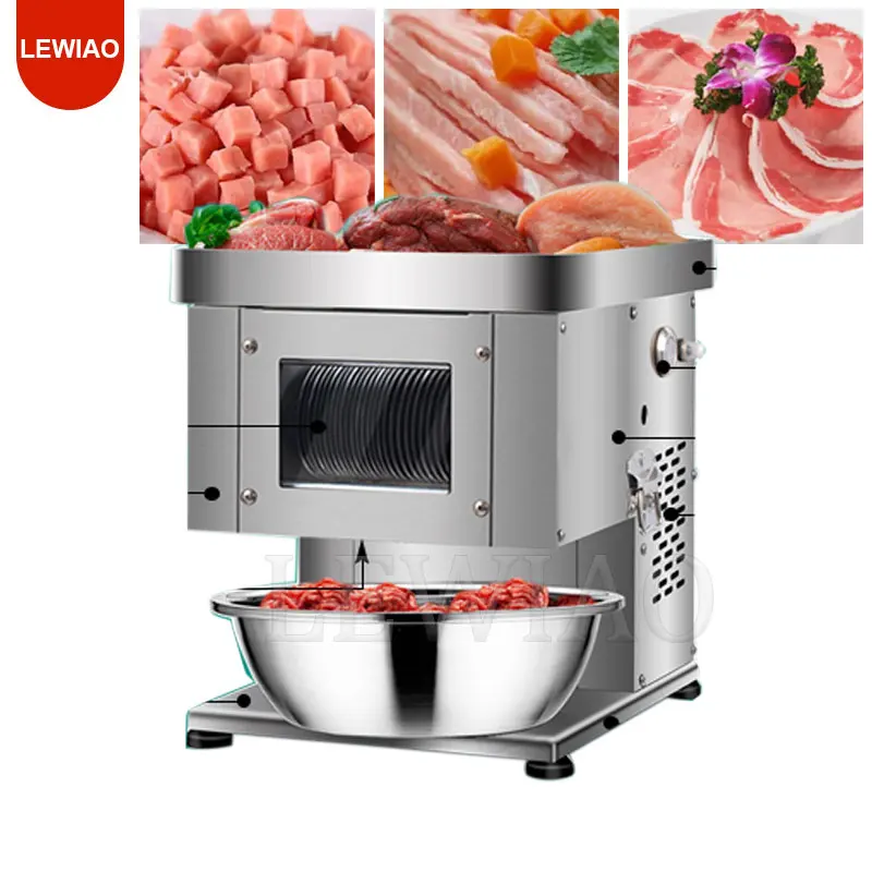 商業家庭用肉スライサー自動細断スライサーダイシングマシン電気多機能赤肉グラインダー