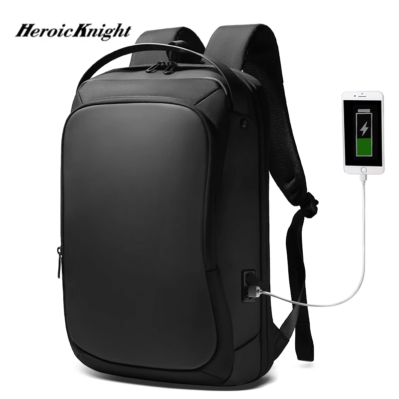 Heroic Knight Men’s Business Backpack Large Capacity 15.6“Laptop Bags Anti Theft Travel Waterproof USB Charging Luxury Backpack