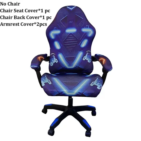 Stretchy Gaming Chair Covers Dust-proof Breathable Slipcovers Thicken Wear-resistant Computer Chair Covers for Office Home