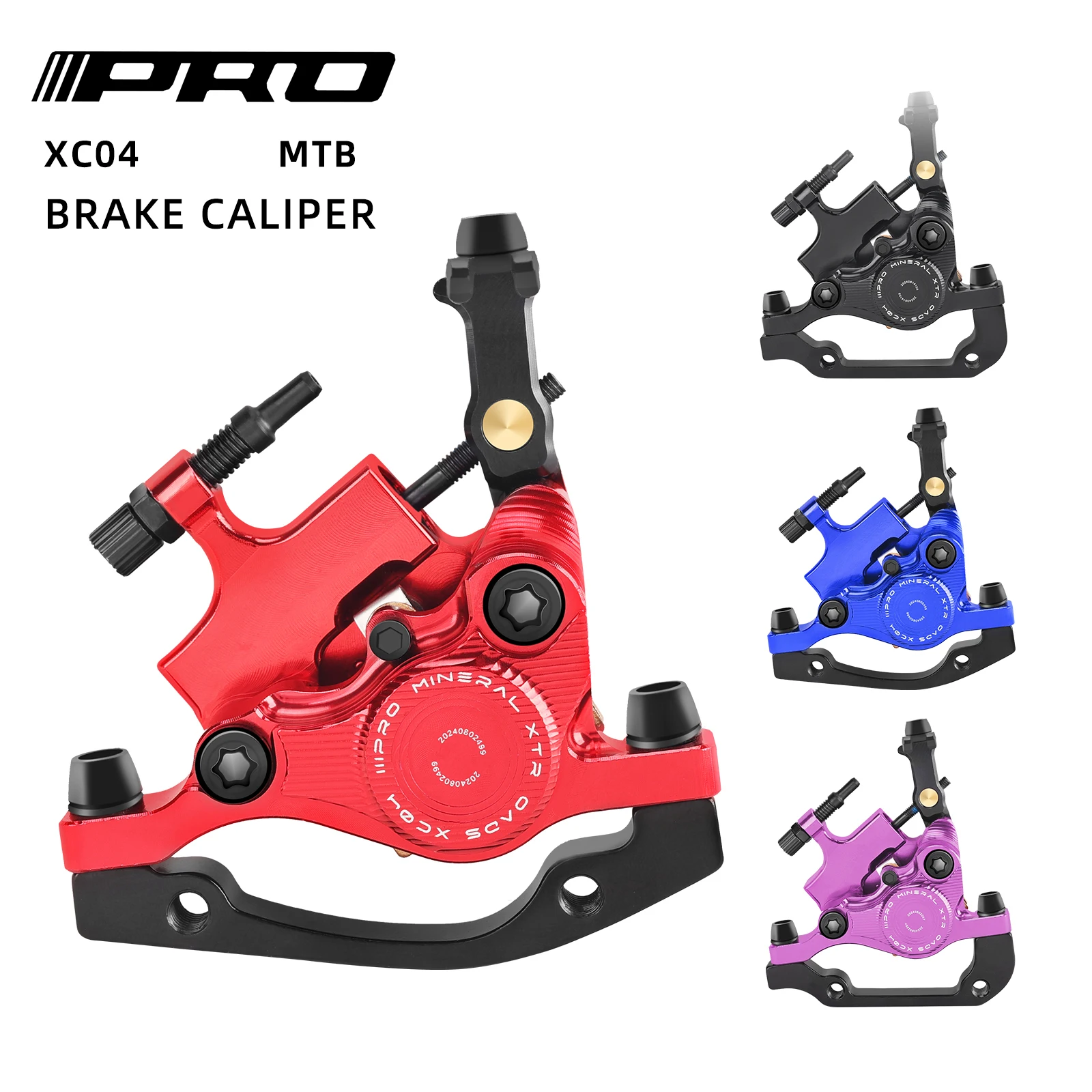 IIIPRO XC04 Dual Piston Mountain Bike Disc Brake Caliper IS/PM Hydraulic Mtb Bicycle  Line Pulling Disc Brake