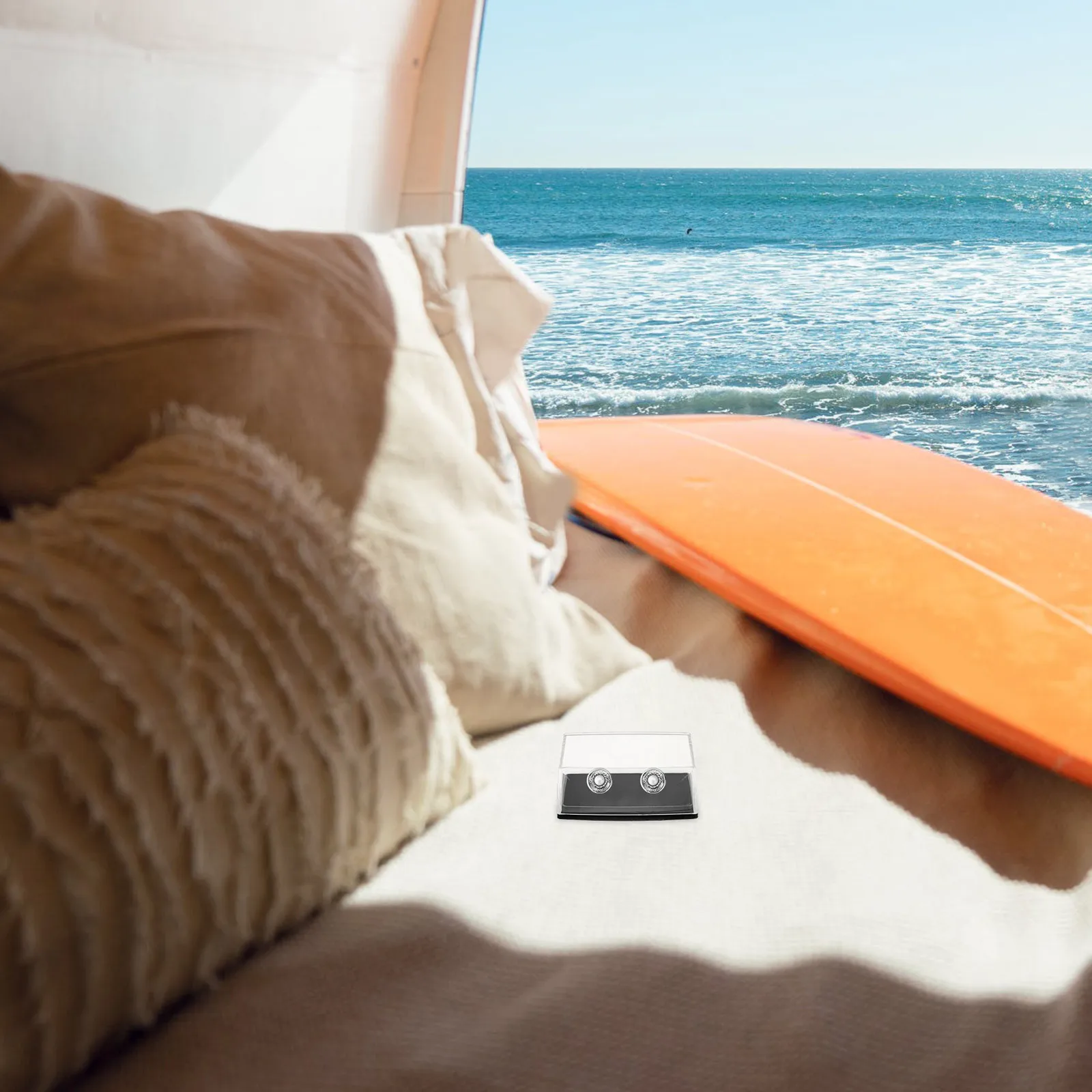 

18Pcs Clear Cufflinks Box Men Travel Jewelry Organizer Portable Storage Elegant Design Transparent Display Case