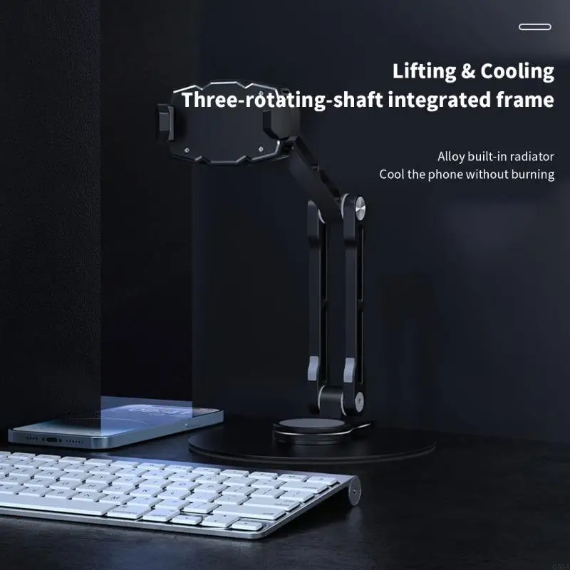 

G5GA Phone Holder Foldable Phone Tablet Cradle Height Adjustable Lazy Bracket