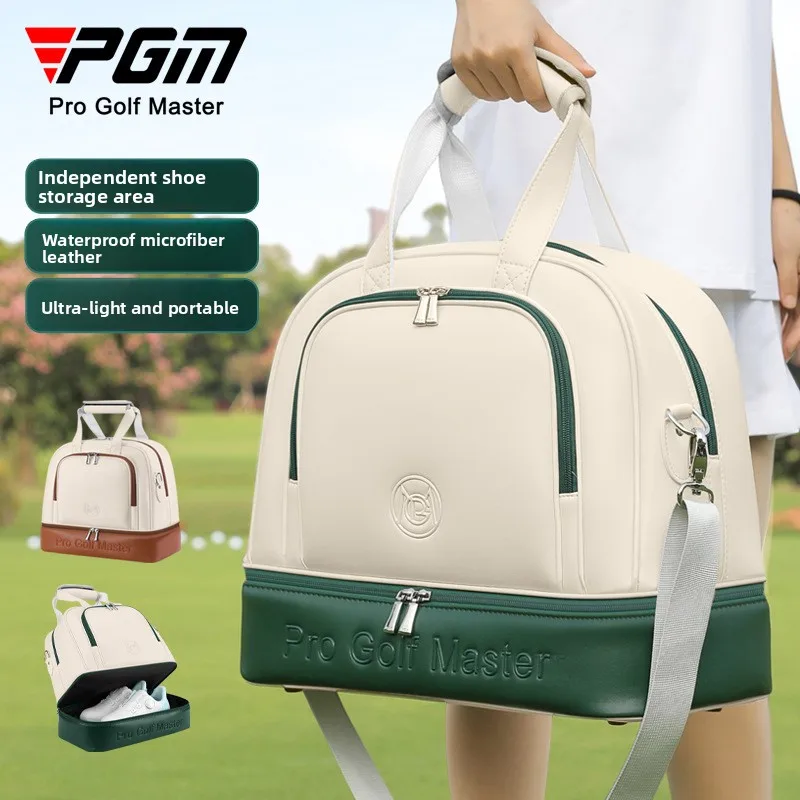 PGM Golf Clothing  Women's Double Layer Clothing Independent Shoe Bag Lightweight Waterproof Travel Tote Bag