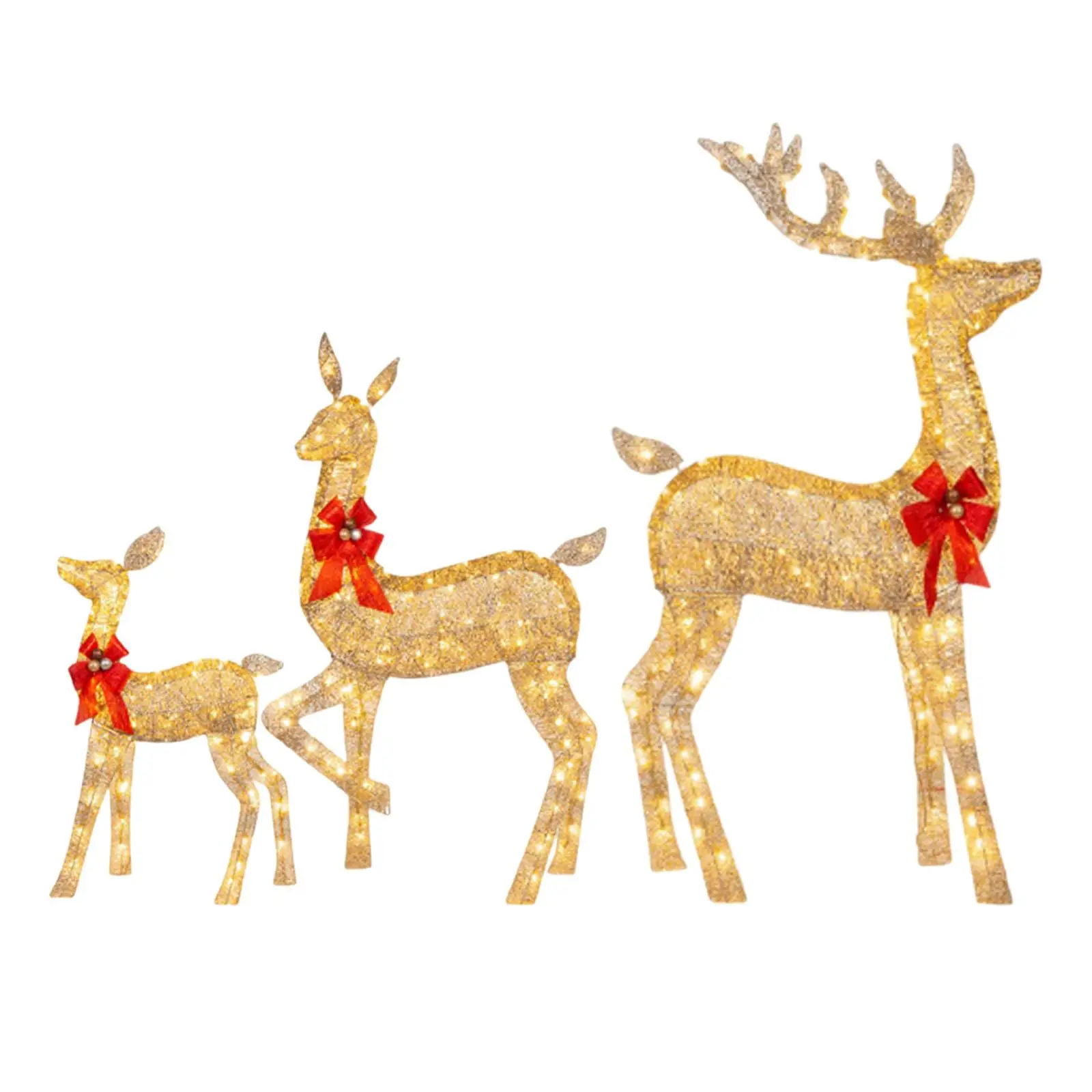 

Christmas Lighted Reindeers Luminous LED Lights Props Deer Lighting for Bedroom