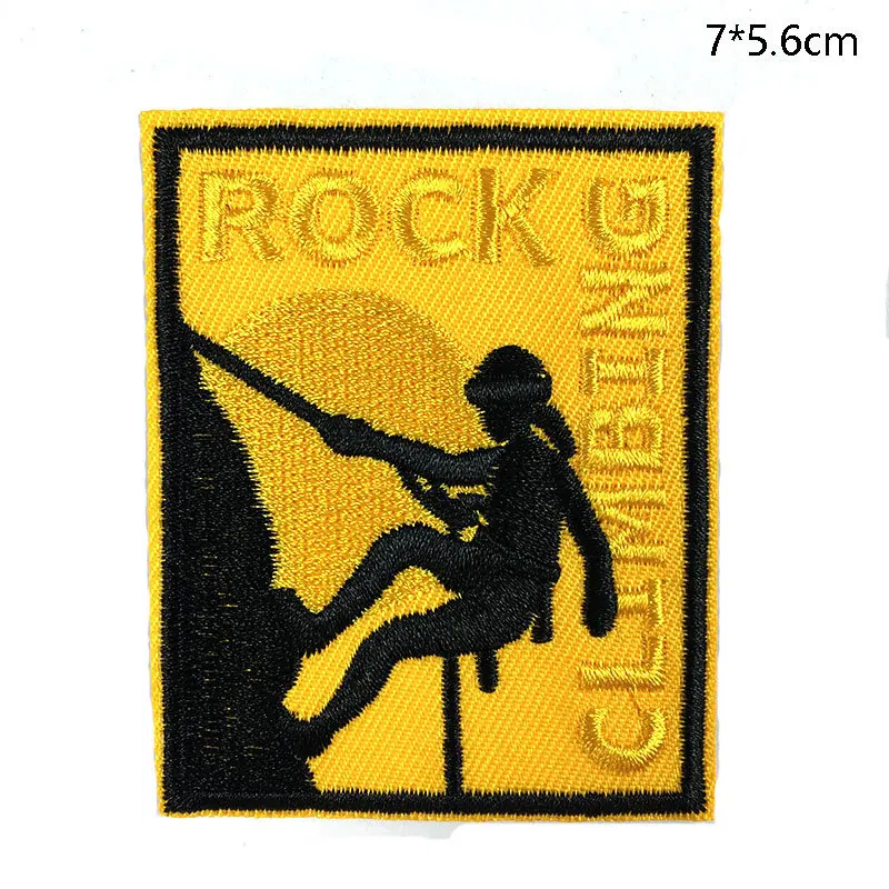 

Adhesive Badge Embroidered Cloth Sticker, English Climber Landscape Clothing Bag Hole