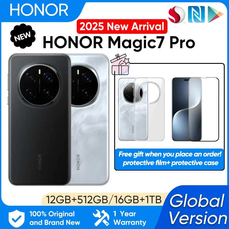 【Światowa premiera】 Wersja globalna HONOR Magic7 Pro 5G Smartfon Magic 7 Pro Snapdragon 8 Elite Ekran OLED 120 Hz Szybkie ładowanie 100 W