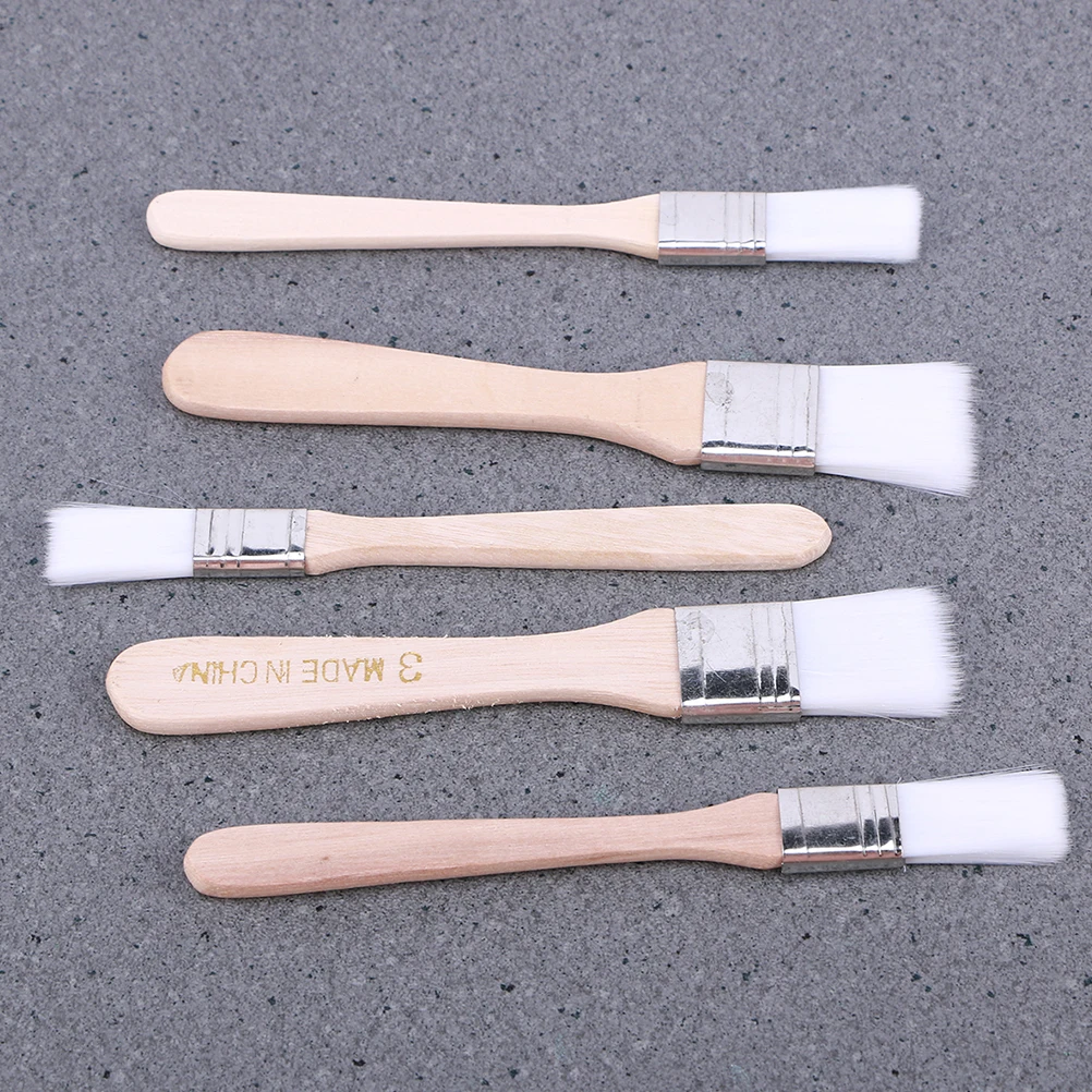 

18Pcs Paint Chip Brushes Nylon Hair Durable Wood Handle Set for Painting Touchup Barbecue Flavor Brush Bbq Tools