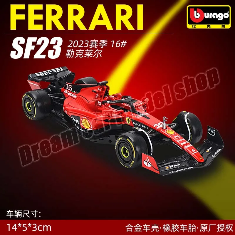 Bburago 1:43 2023 stagione F1 Formula modello di auto Mclaren MC160 4 # Benz W14E 44 # Ferrari SF23 16 # giocattoli da corsa pressofuso da collezione