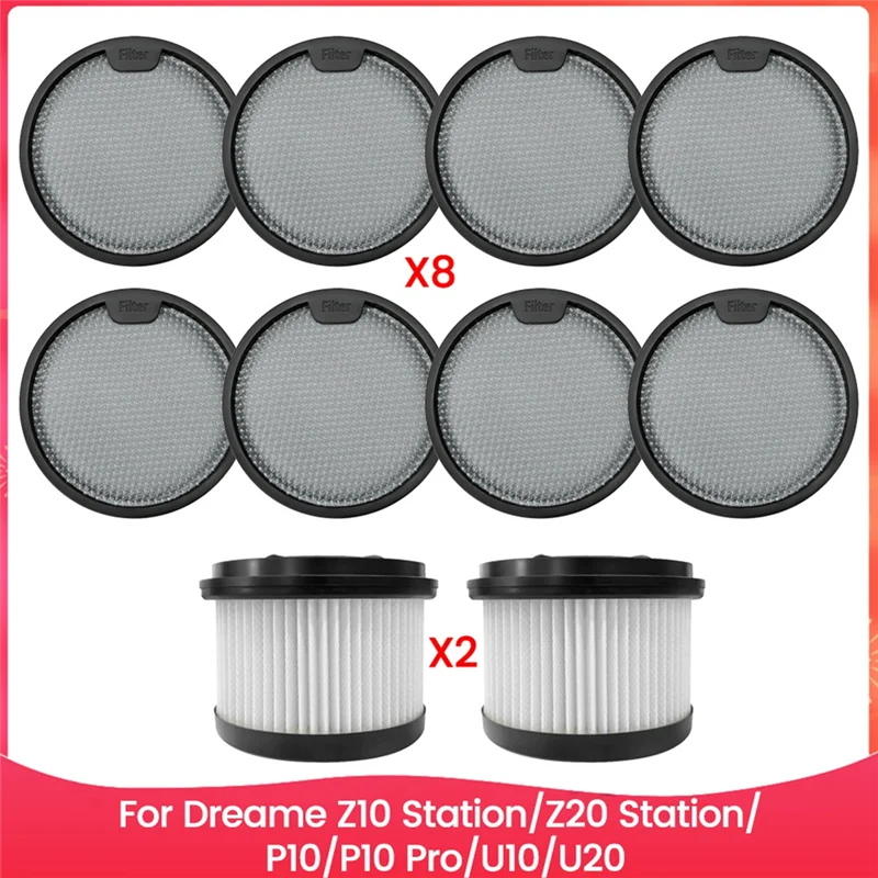 10 шт. вакуумный HEPA-фильтр Fordreame Z10 Station/Z20 Station/P10/P10 Pro/U10/U20, детали для пылесоса, предварительный постфильтр, ГОРЯЧИЙ!