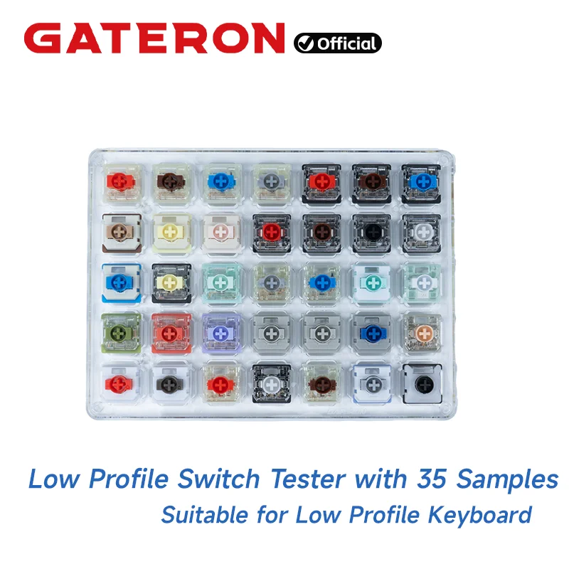 GATERON Low Profile Mechanical Magnetic Switch Tester 35 Samples Customized For DYI Hot Swap LP Mechanical Magnetic Keyboard