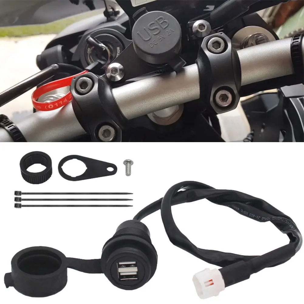 Car USB Charger Socket For MT-09 SP For XSR700 USB Charging Port Power Adapter Car Electronics Accessories