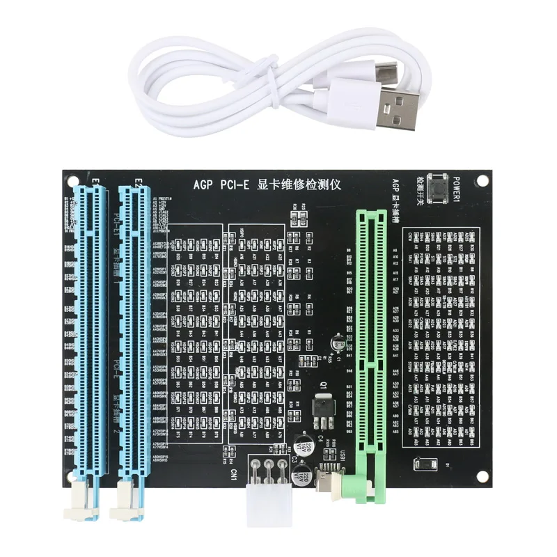 Testeur de prise à usage touristique PC AGP PCI-E X16, vérificateur de carte vidéo, outil de diagnostic