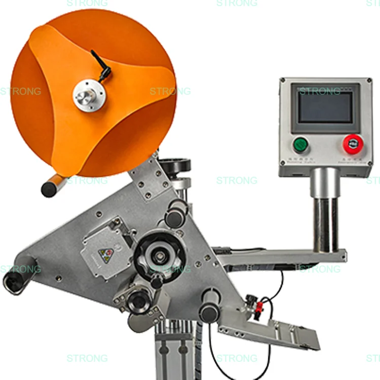 Plane on the Scratch Card Flat Surface Pouch Automatic Labeling Sticking Machine for Plastic Flat Surface Bottle for Stand up