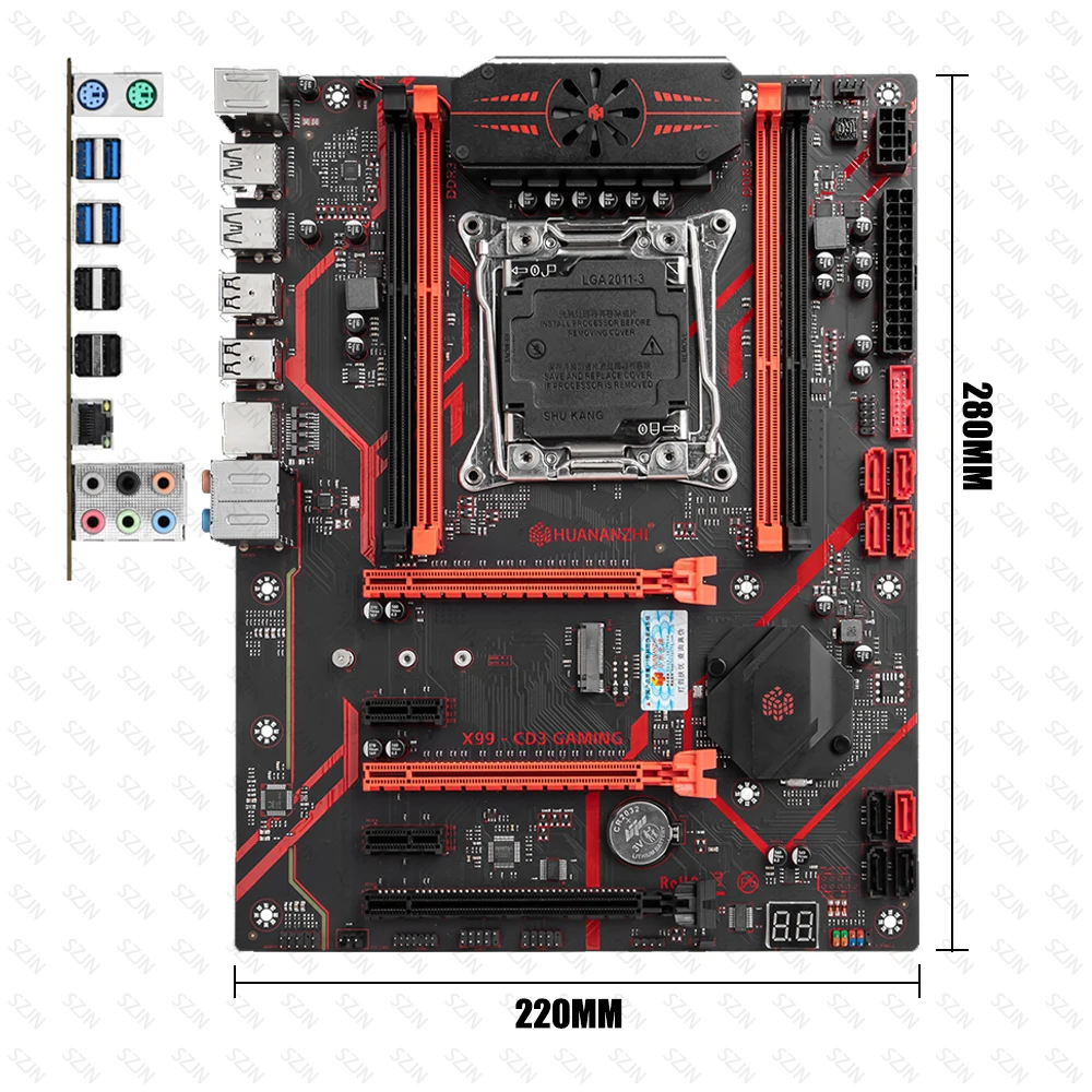 HUANANZHI X99 CD3 X99 Motherboard Combo E5 V3 V4 DDR3 Max 128GB Support M2 NVME 8 SATA Server Suite  Workstation Kit Xeon - view 5