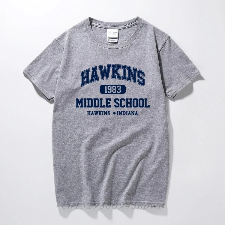 Hawkins 1983 Middle School Short Sleeve T Shirts Tee T-shirts 100% Cotton Joggers Tees Indians