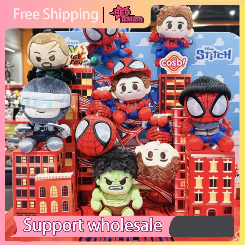 Hot Toys Spider-Man: New Day Hero Reborn COSBI Plush Bag Charm & Mini Blind Box Figure, Cute Desk Decor & Birthday Gift,Collect