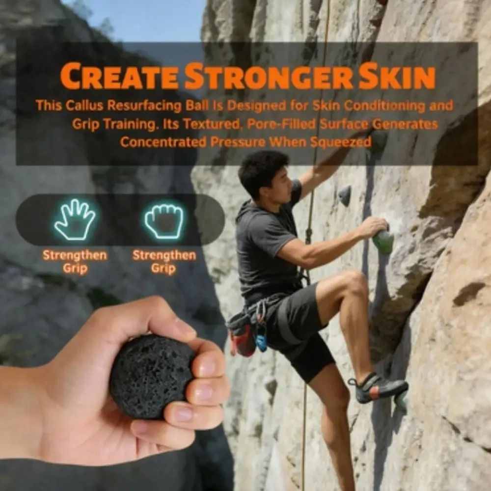 Natural Lava Stone Hand Grip Ball Porous Texture 5cm Hand Callus Ball Callus Building Grip Strength Training Ball