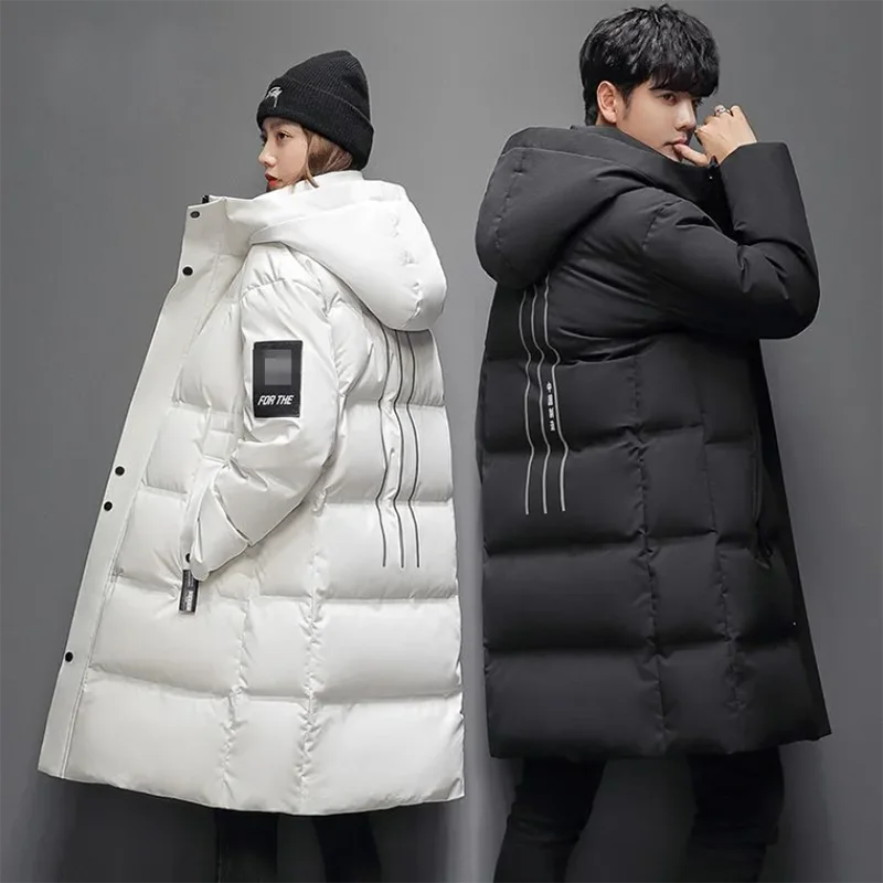 Long Hooded Down  Jacket Jacket Women's Overcoat Winter 2023 New Thick Warm Parka Coats Korean Loose Casual Couple Coat