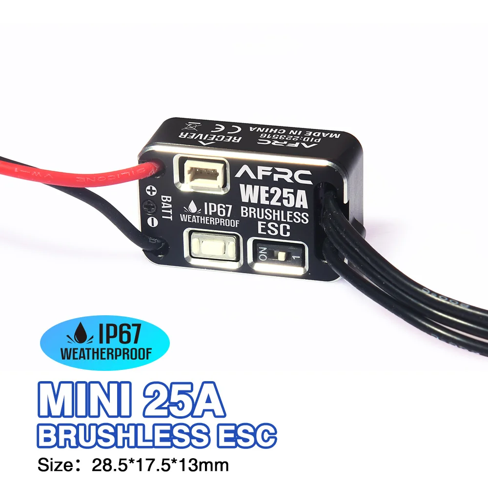 Zestaw ESC AFRC 25A Bezszczotkowy do MINI RC Crawler Axial SCX24 TRX4M Samochód RC 1/18 1/24 DIY Montaż Ulepszenia