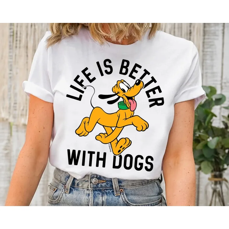 قميص ديزني بلوتو لايف أفضل مع قميص الكلاب ميكي والأصدقاء تي شيرت ديزني فاميلي قميص والت ديزني وورلد ديزني لاند لرحلة الزي #6