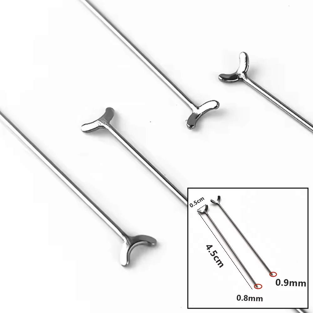High Precision Dental Lab Clasp Kit 5Pcs J Clasp and Oblique Y Type Combination Compatible with Scheu Materials 0.8 to 0.9mm