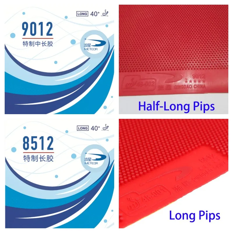 

Meteor 9012/8512 Резиновый лист для настольного тенниса, средние полудлинные шипы/длинные шипы OX, резина для пинг-понга с губкой 0,5 мм, одобрено ITTF