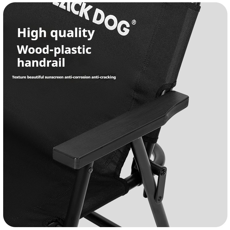 

Naturehike BLACKDOG Wide Seat Coffee Chair Foldable And Fast Storage Installation Free Cup Mouth Plastic Wood Handrail Chair