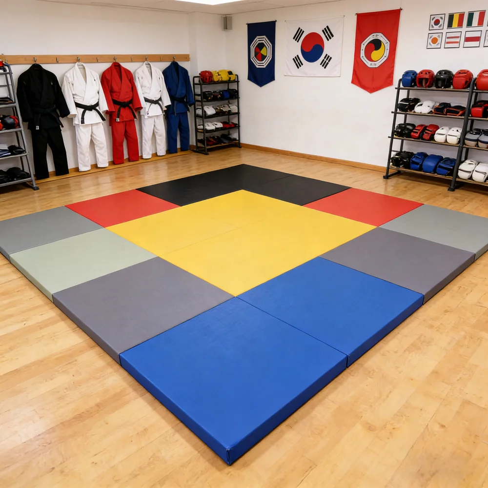 

High Density Judo Mat PVC Martial Non-Slip Gym Training Professional Competition Mat for Taekwondo Karate MMA Boxing 2-7cm Thick