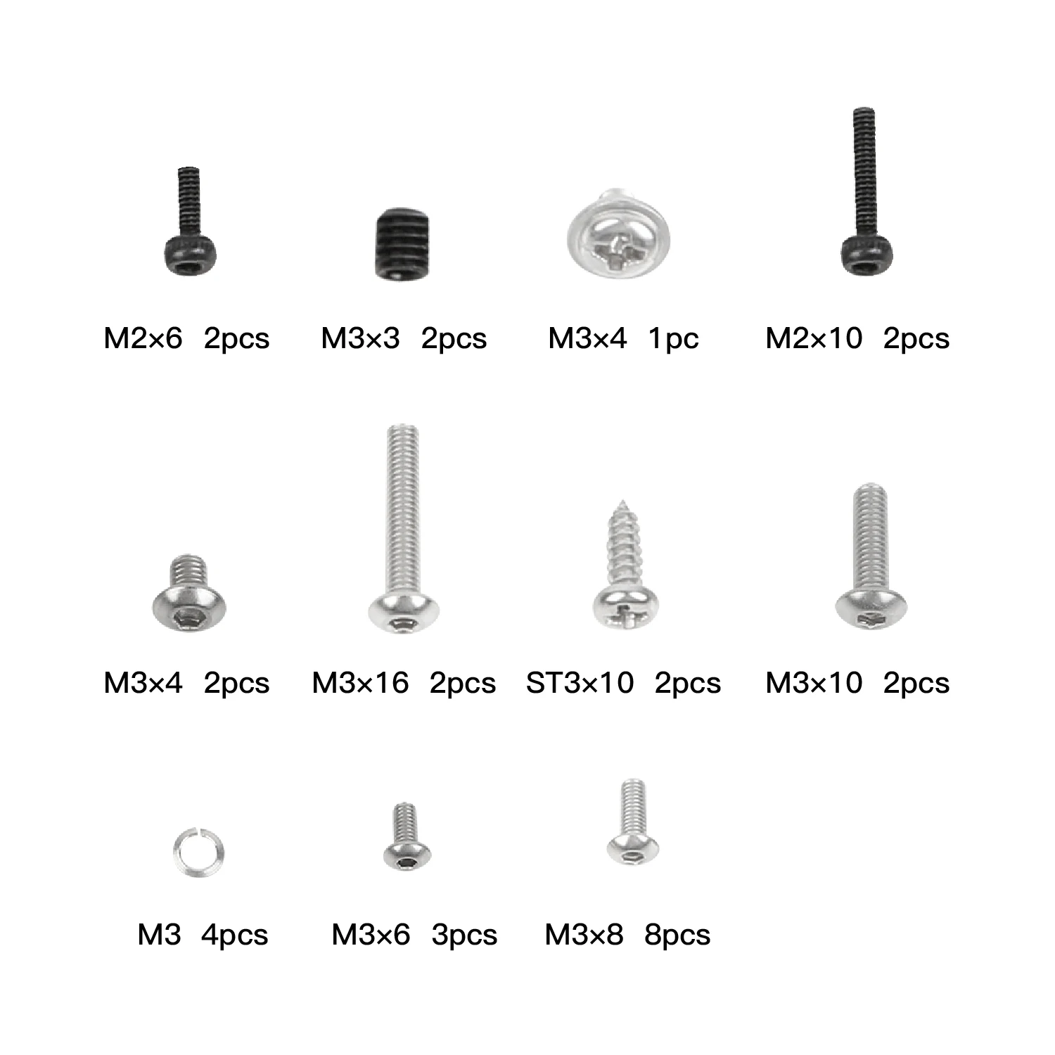 Creality 3D Kit Sekrup Umum Printer untuk Ender 2Pro/3 Pro/V2/S1//5 Pro/6/7/CR-10 Max/30/6 SE/Max/Sermoon V1 Pro