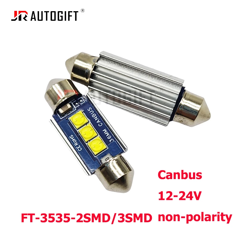 

100 шт. C5W светодиодная лампа 3535 3SMD Festoon 31 мм 36 мм 39 мм 41 мм светодиодная лампа C10W автомобильный купольный светильник Canbus автоматические внутренние лампы для чтения 12-24 В
