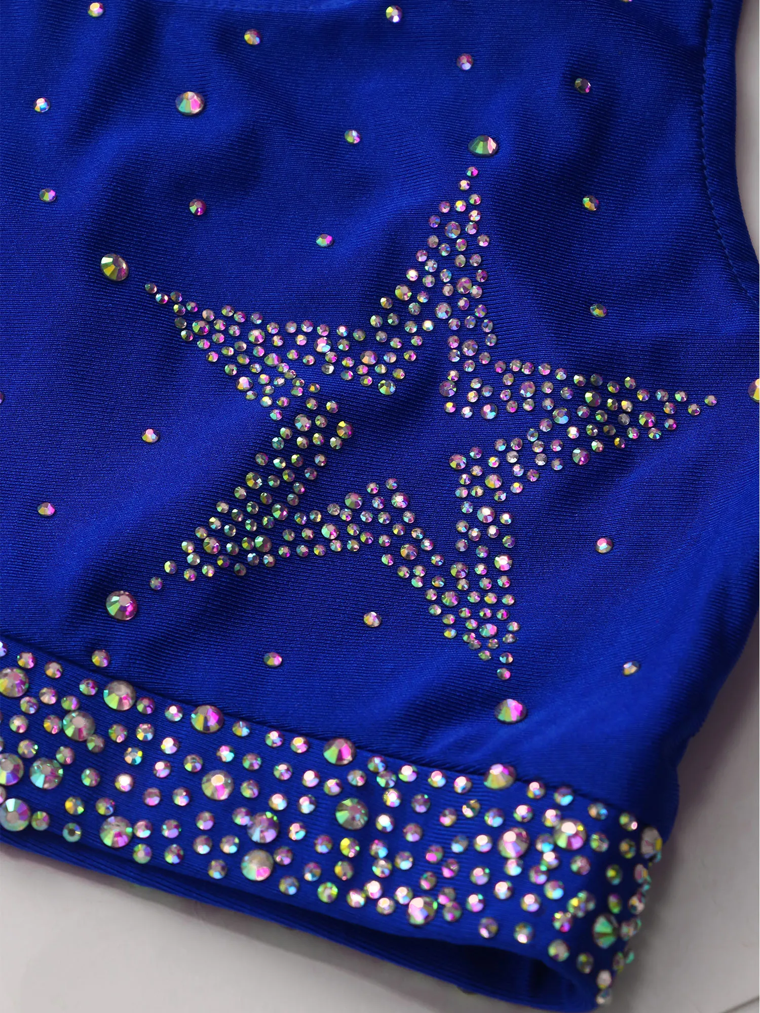 Women Shiny Rhinestones Shorts Figure Ice Skating Gymnastics Performance Costume Elastic Waistband Ballet Dance Shorts Leggings