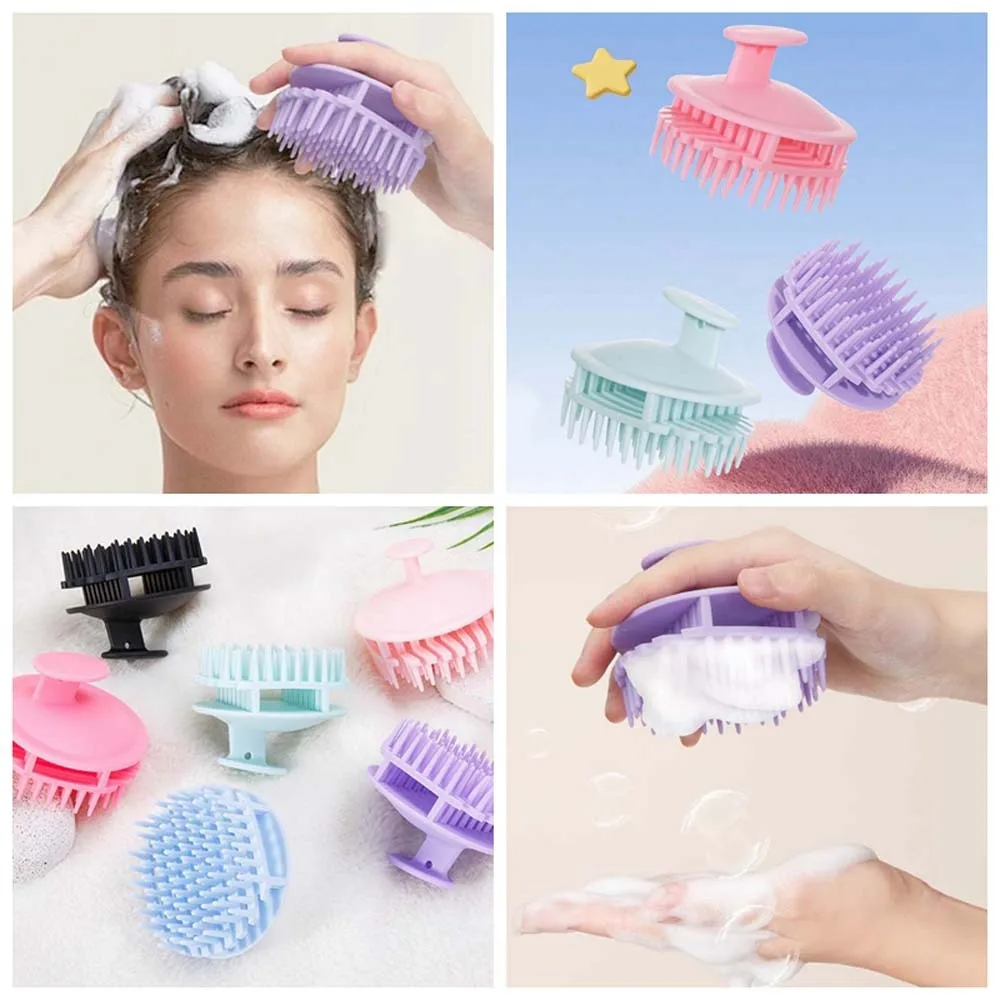

Hollowing Out Brush Head Shampoo Brush Body Brush Hair Care Tool Hair Washing Comb Shower Wet and Dry Head Washing Brush